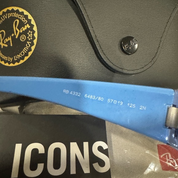 NEW Ray Ban R8 4332 Sport Blue Transparent Iconic Complete With Kit - Picture 3 of 5